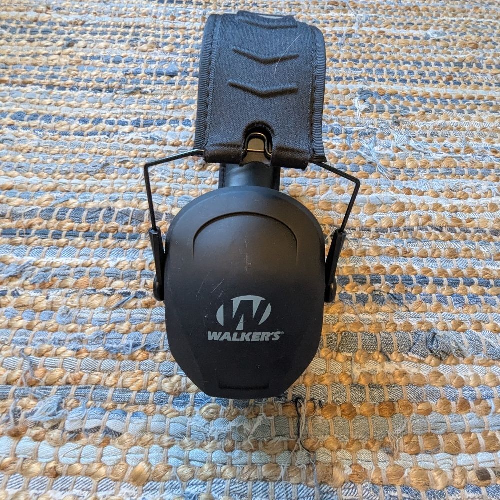 Walker’s Black Noise Reduction Earmuffs Ear Defenders Gunshot Silencer Range Con - Picture 3 of 8